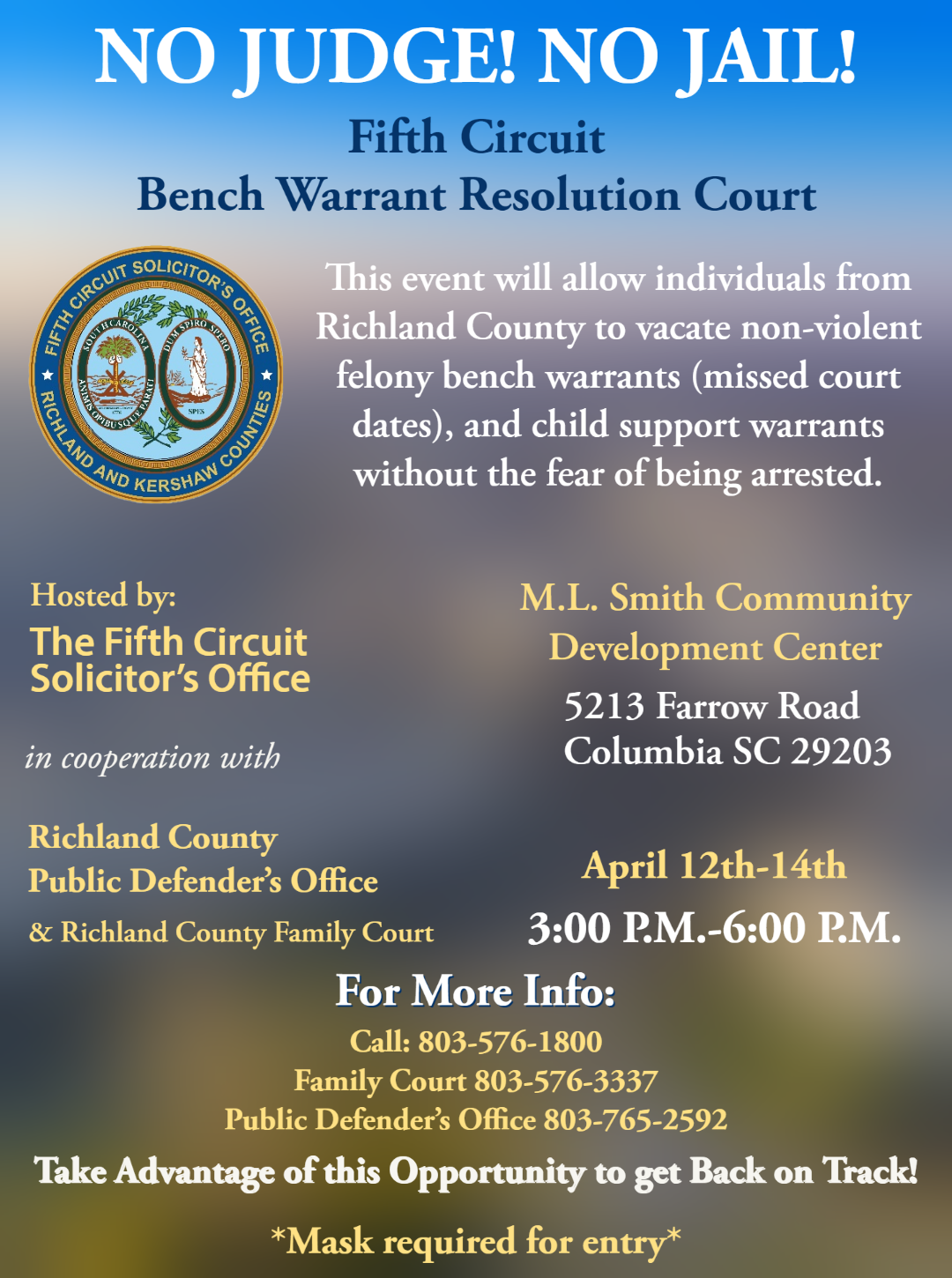 Bench Warrant Resolution Court Event April 12th 14th 5th Circuit 